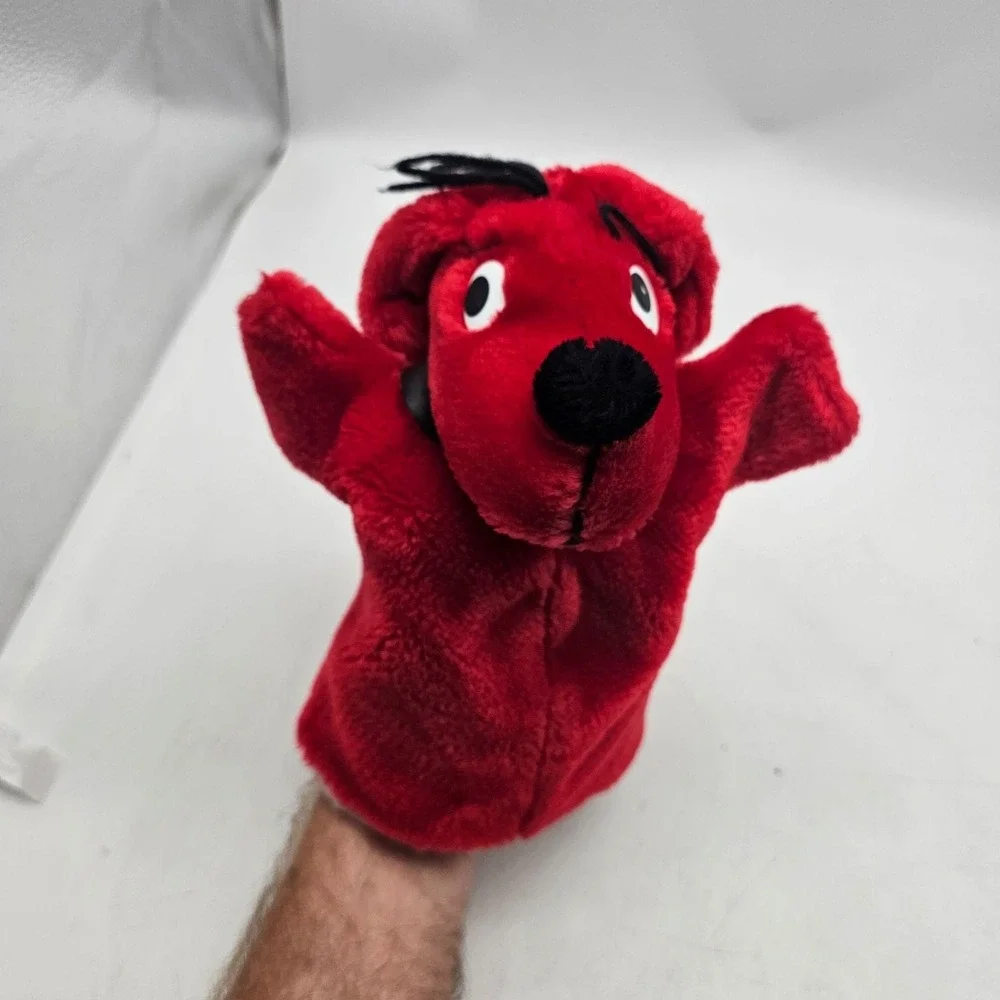 Vintage MerryMakers Clifford Dog Hand Puppet Plush Stuffed Toy Small Red Cute